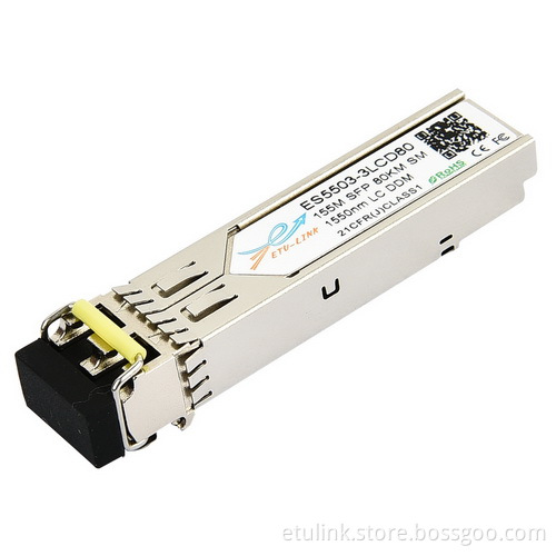 155M 1550nm SM 80KM LC SFP Transceiver